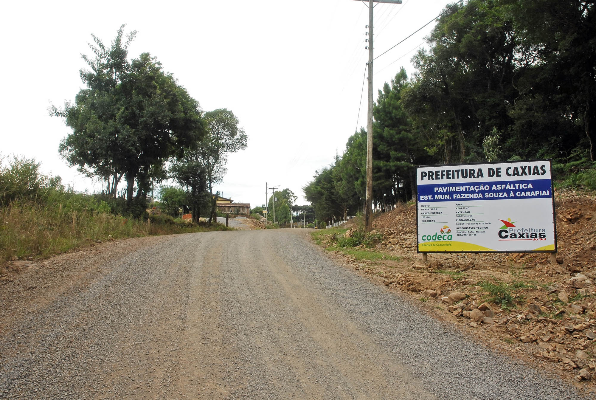  CODECA vai asfaltar trecho entre Fazenda Souza e Carapiaí